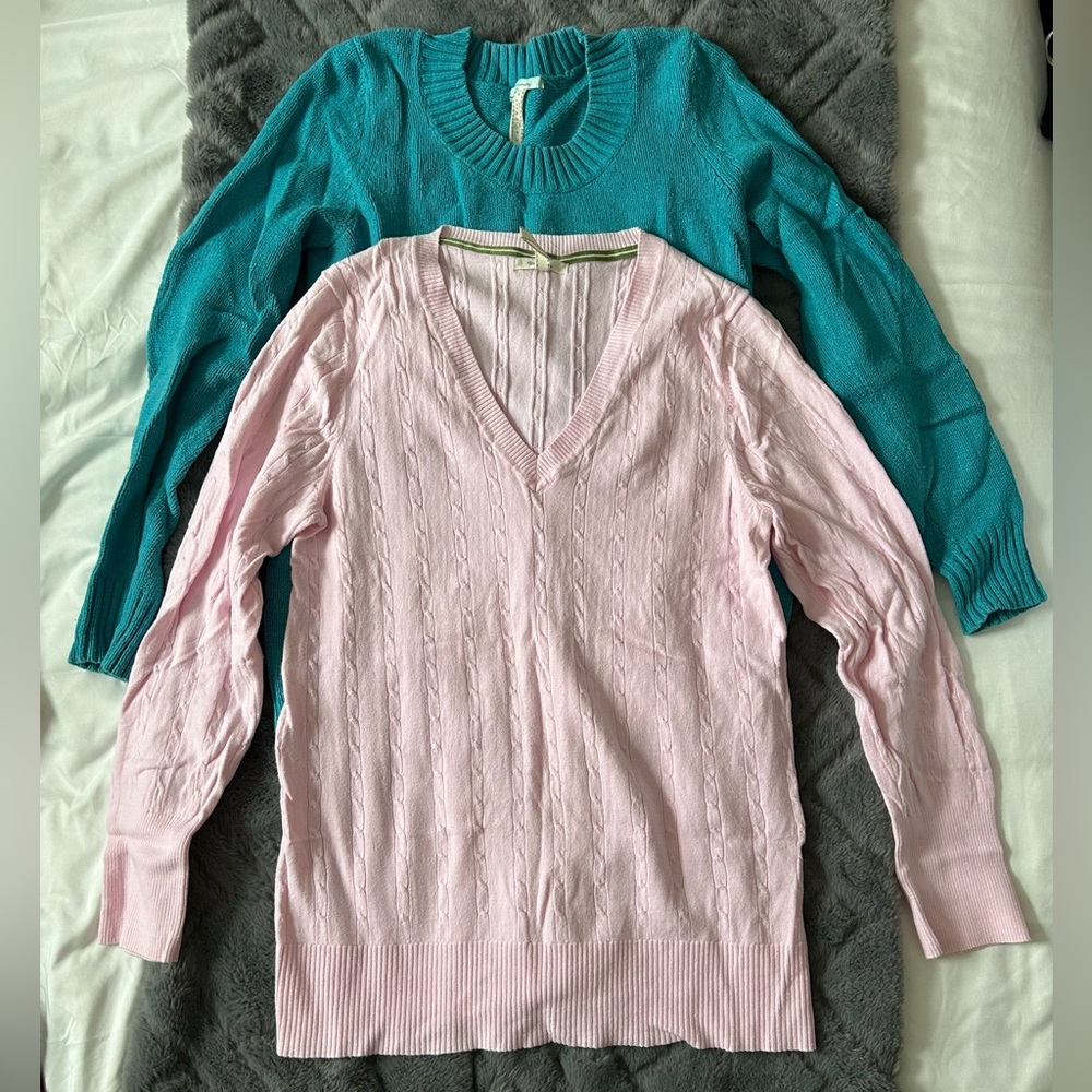 Lot of 2 Old Navy Maternity Sweaters Med/Lg. Good used condition.